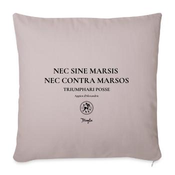 Nec Sine Marsis - Coussin et housse de 45 x 45 cm - taupe clair - Devant
