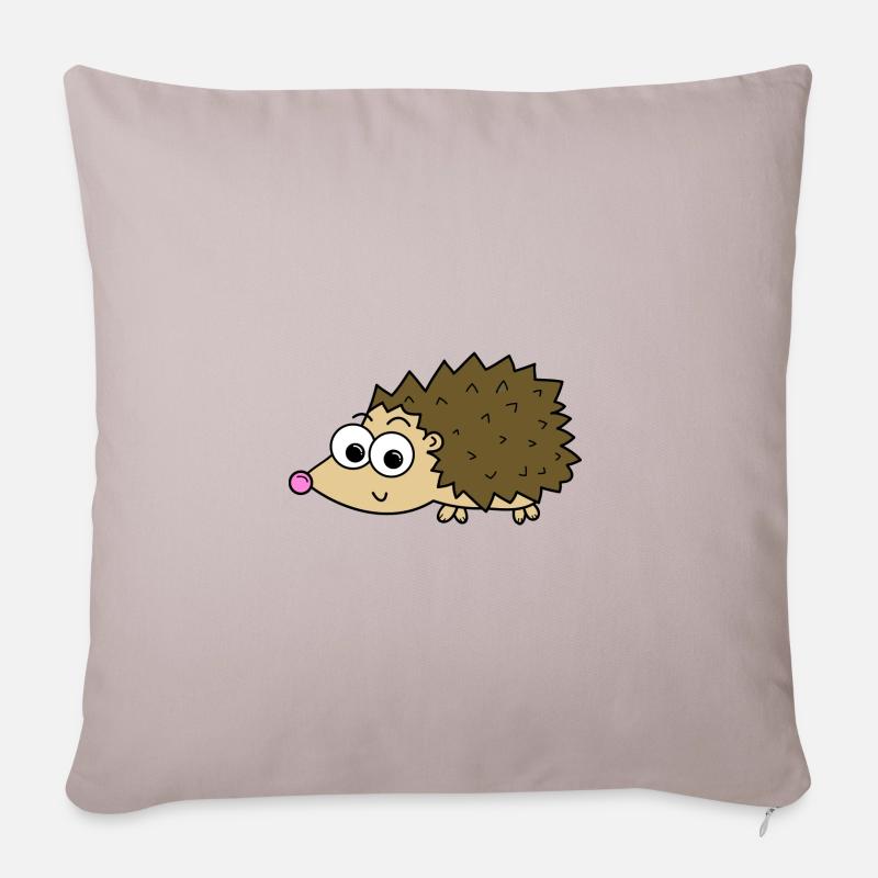 Igel - Sofakissen mit Füllung 45 x 45 cm - helles Taupe