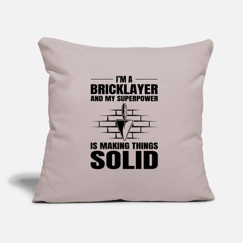 Maçon Maçon Brique Maçon Mur Constructeur Coussin et housse de 45 x 45 cm