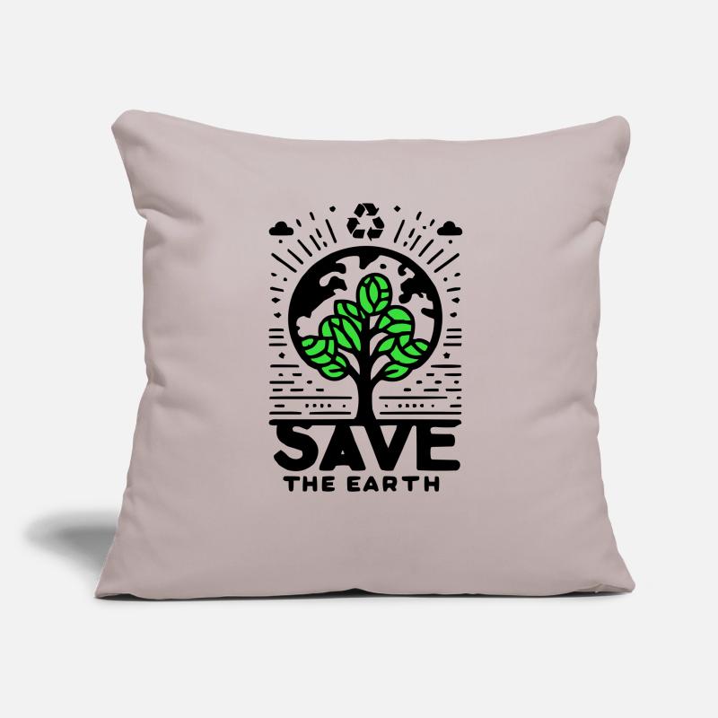 Save the Earth Tree Sofakissen mit Füllung 45 x 45 cm