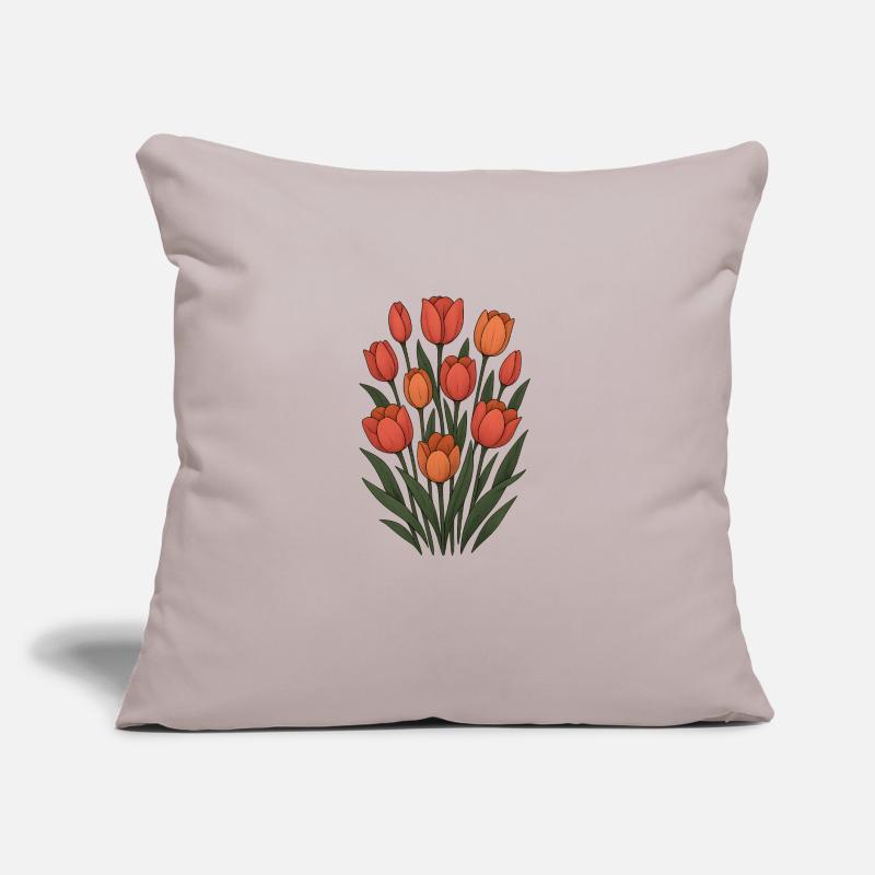 Tulipes Coussin et housse de 45 x 45 cm