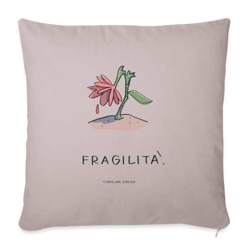 Fragilità - Cuscino da divano 45 x 45 cm con riempimento