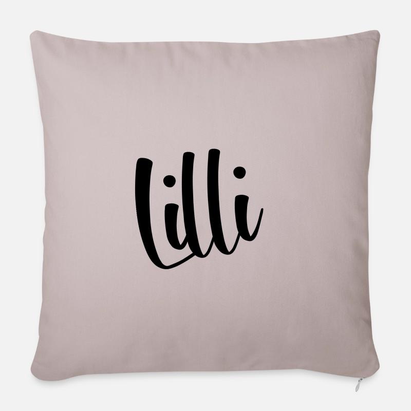 Lilli - Sofakissen mit Füllung 45 x 45 cm - helles Taupe