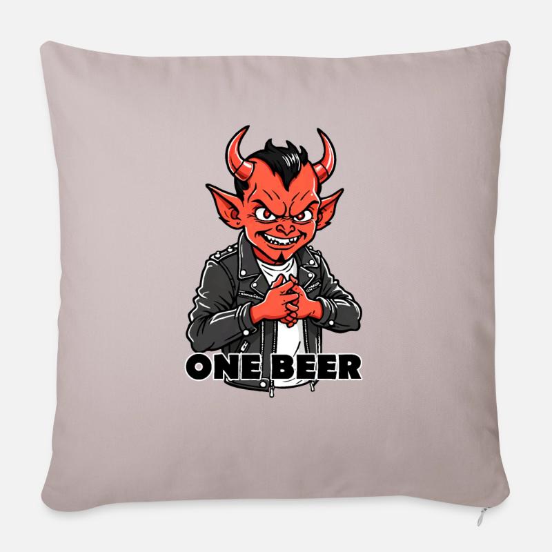 Red Devil - Sofa pillow with filling 45cm x 45cm - light taupe