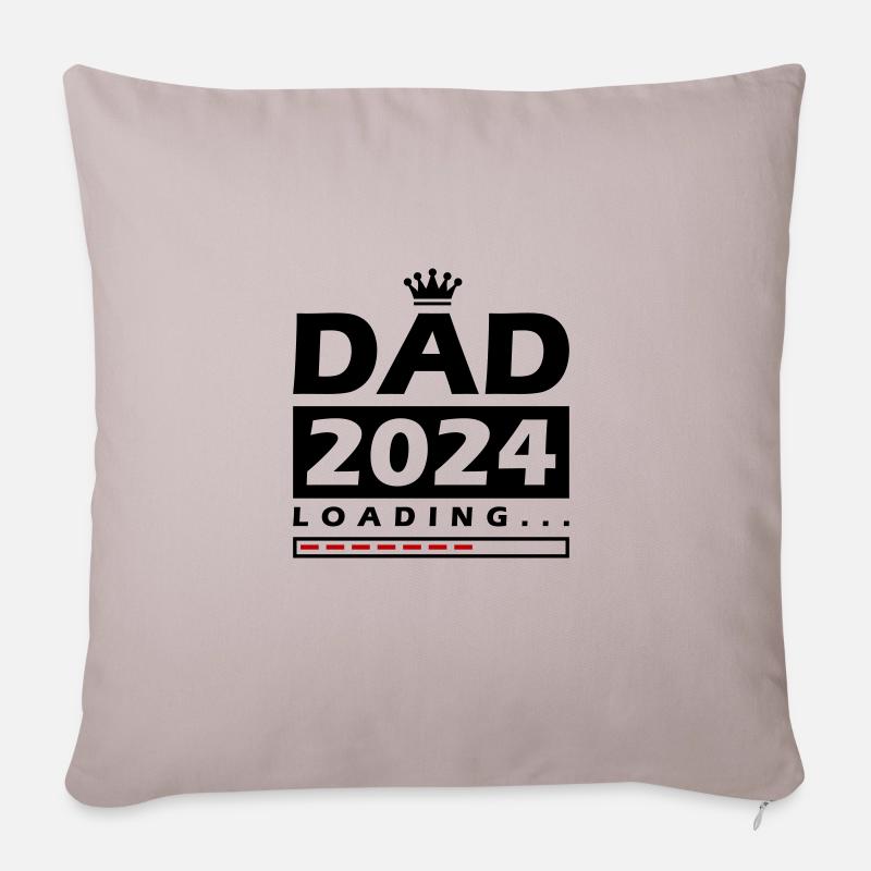 Dad 2024 Loading Papa - Sofakissen mit Füllung 45 x 45 cm - helles Taupe