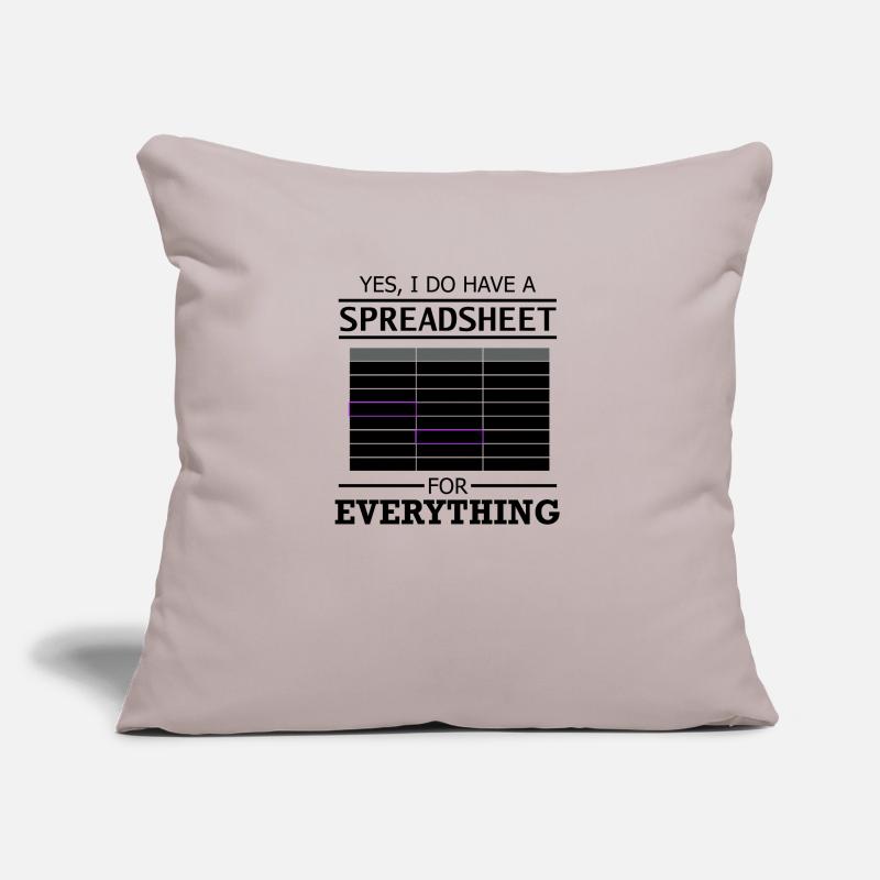 Spreadsheet Funny Saying Statistician Data Analyst Sofa pillow with filling 45cm x 45cm