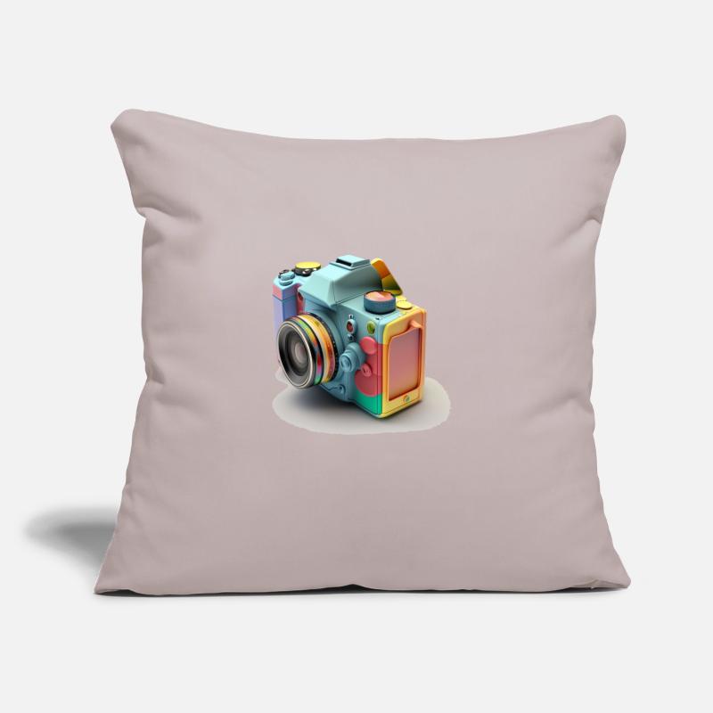 Conception de caméra multicolore et de pellicule Coussin et housse de 45 x 45 cm