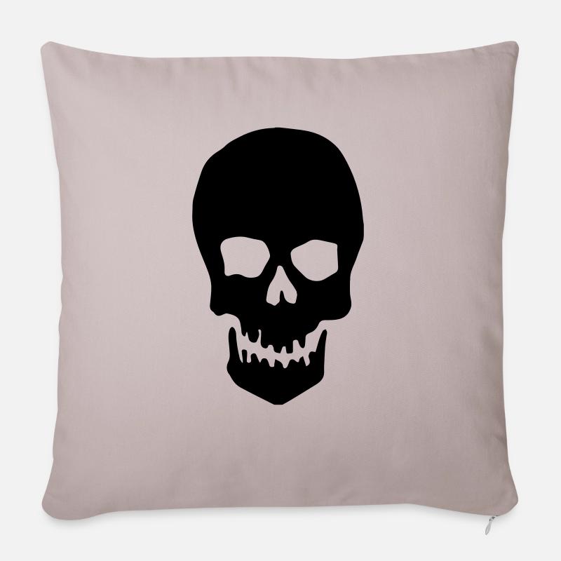 Skull - Sofakissen mit Füllung 45 x 45 cm - helles Taupe