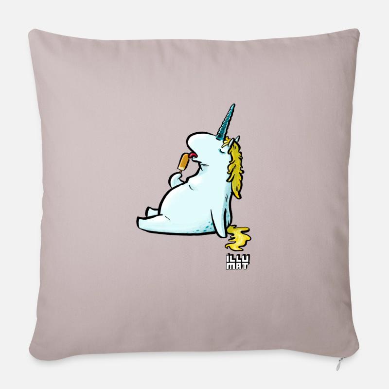 Eis Einhorn - Sofakissen mit Füllung 45 x 45 cm - helles Taupe