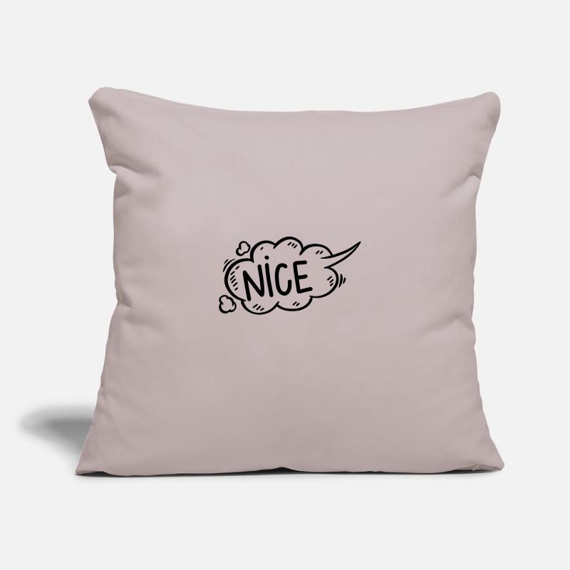 Speech bubble nice comic Sofa pillow with filling 45cm x 45cm