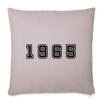 Numéro de l’année 1965 - Coussin et housse de 45 x 45 cm - taupe clair - Devant