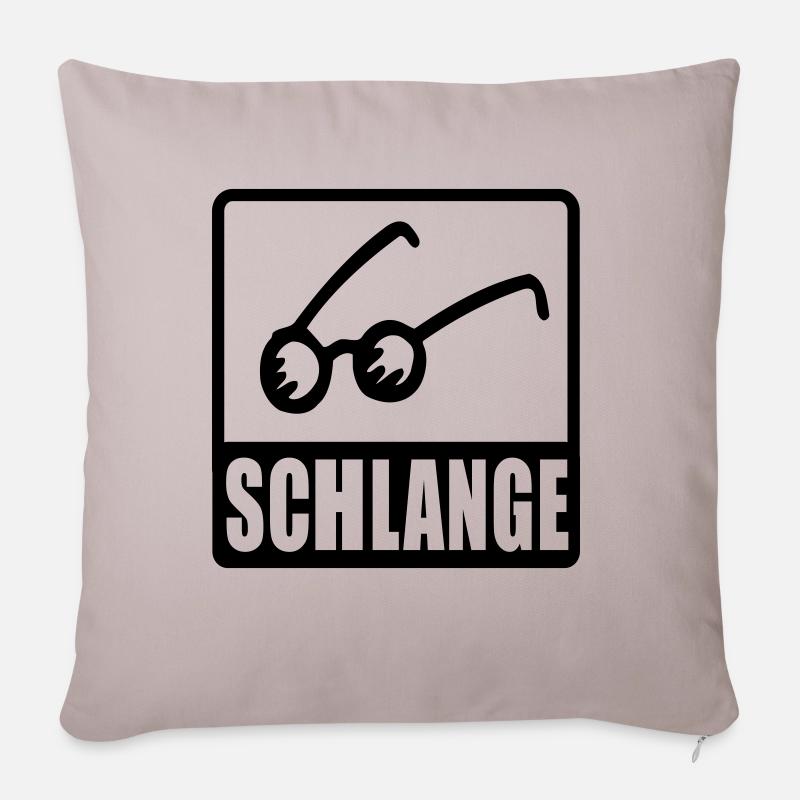 brillenschlange - Sofakissen mit Füllung 45 x 45 cm - helles Taupe