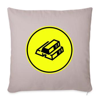 Icône Silhouette dorée - Coussin et housse de 45 x 45 cm - taupe clair - Devant