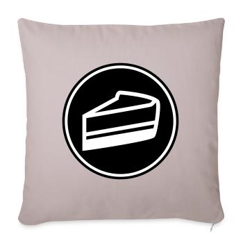 Cake cheesecake - Sofa pillow with filling 45cm x 45cm - light taupe - Front