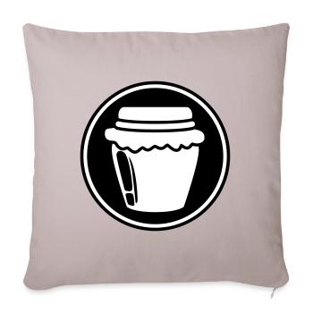 Abeille symbole miel - Coussin et housse de 45 x 45 cm - taupe clair - Devant