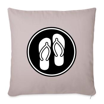 Flip-flops icon - Sofa pillow with filling 45cm x 45cm - light taupe - Front