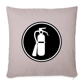 Fire extinguisher icon - Sofa pillow with filling 45cm x 45cm - light taupe - Front