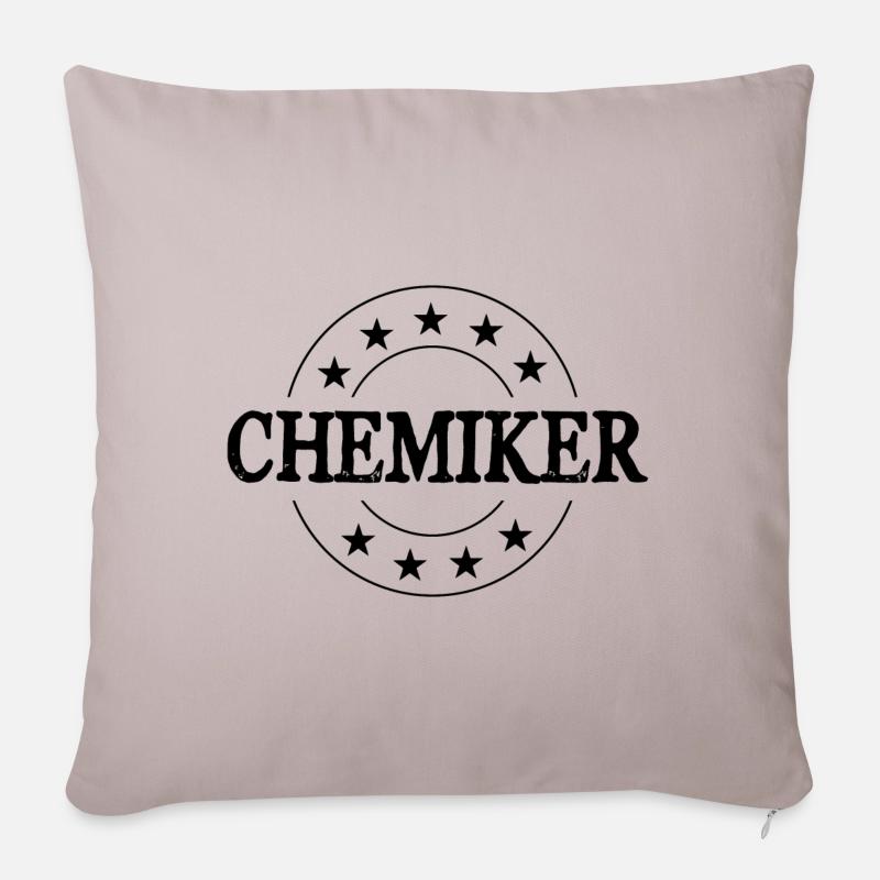 Chemiker Beruf - Sofakissen mit Füllung 45 x 45 cm - helles Taupe