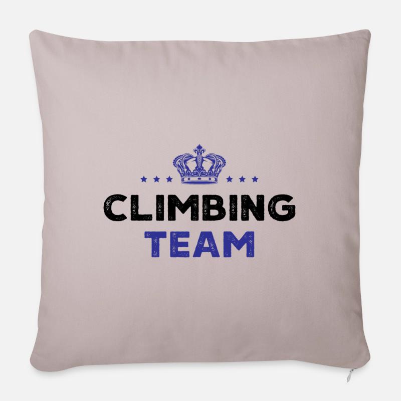 Climbing Team - Sofakissen mit Füllung 45 x 45 cm - helles Taupe