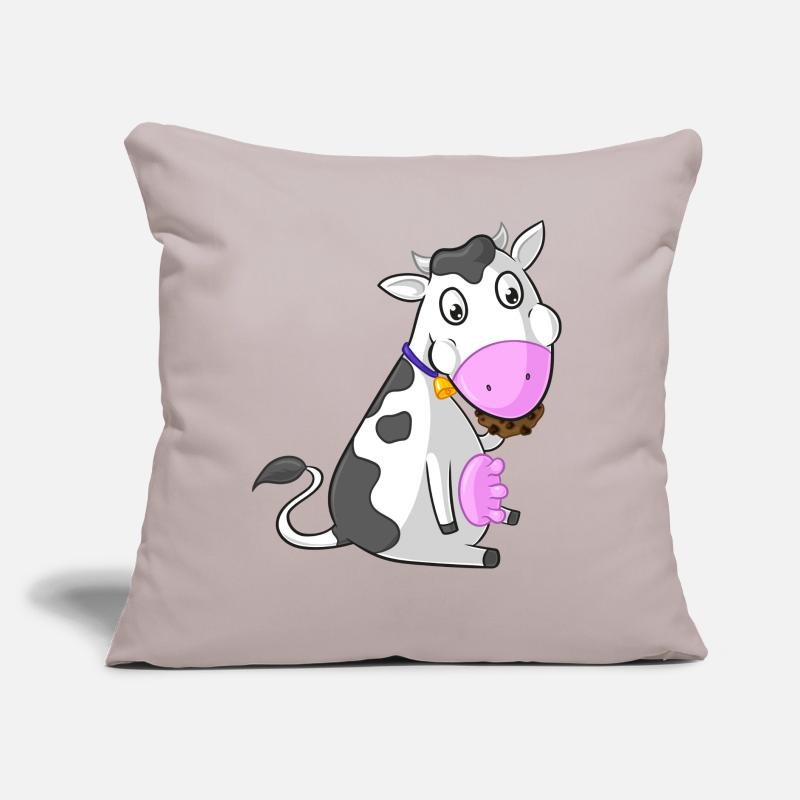 Comic-grignotant vache Coussin et housse de 45 x 45 cm