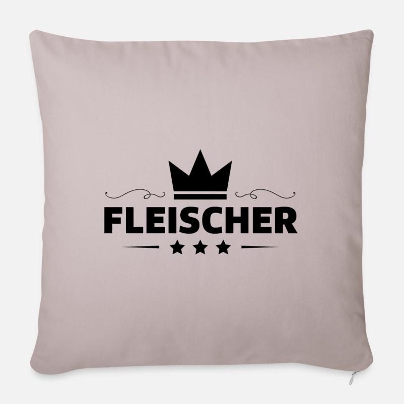 Fleischer Beruf - Sofakissen mit Füllung 45 x 45 cm - helles Taupe