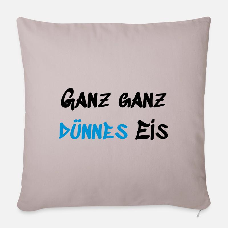 Ganz dünnes Eis - Sofakissen mit Füllung 45 x 45 cm - helles Taupe
