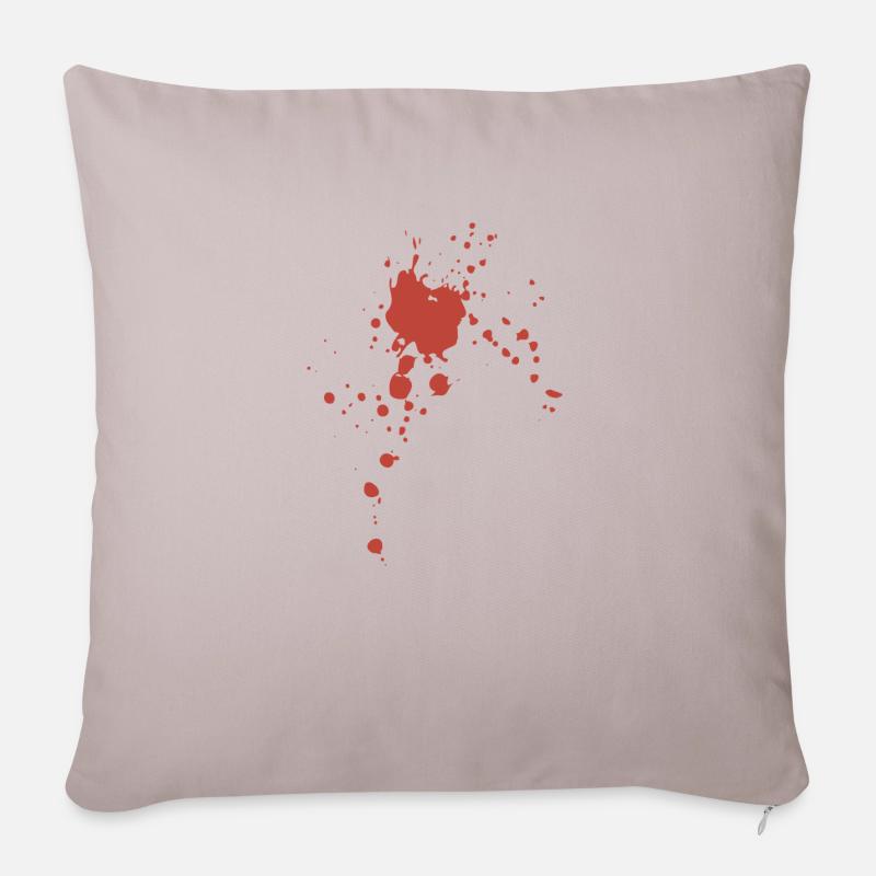éclaboussures de sang - Coussin et housse de 45 x 45 cm - taupe clair