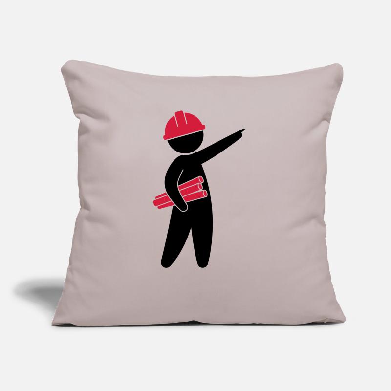 An engineer at a construction site Sofa pillow with filling 45cm x 45cm