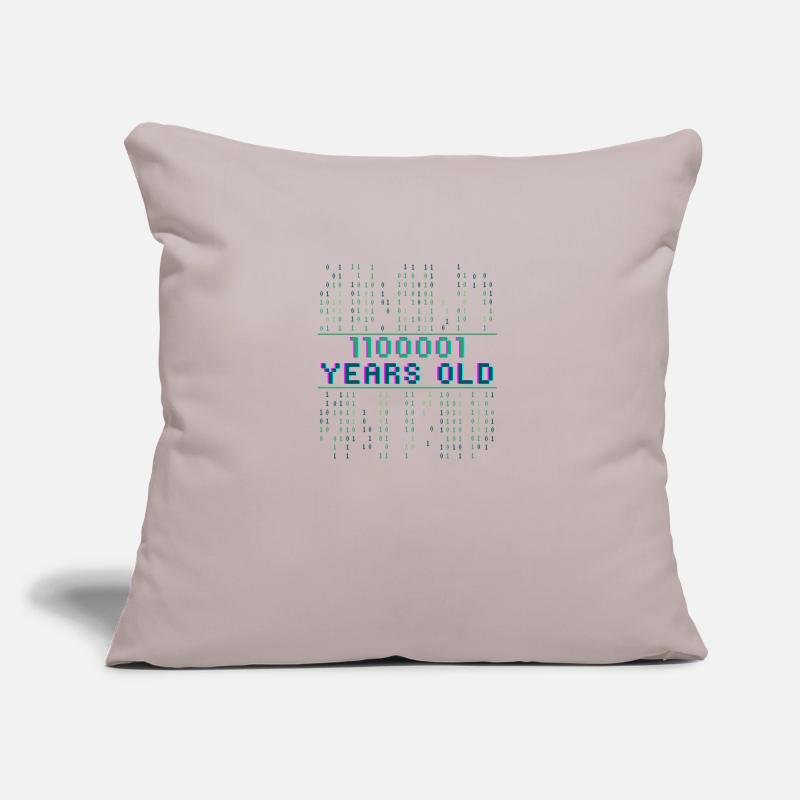 97th Birthday 97 years old Binary Code Coder Sofa pillow with filling 45cm x 45cm