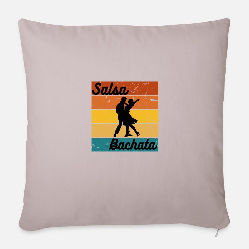 Salsa Bachata Retro - Sofakissen mit Füllung 45 x 45 cm - helles Taupe