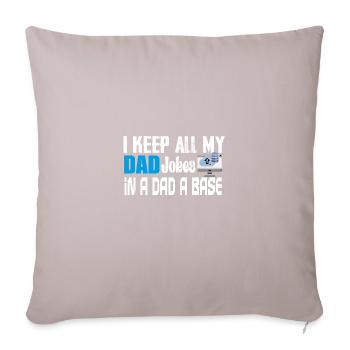 I Keep all my Dad jokes V2 - Sofa pillow with filling 45cm x 45cm - light taupe - Front