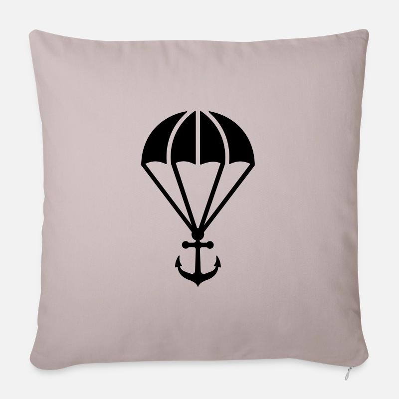 Parachute with anchor - Sofakissen mit Füllung 45 x 45 cm - helles Taupe