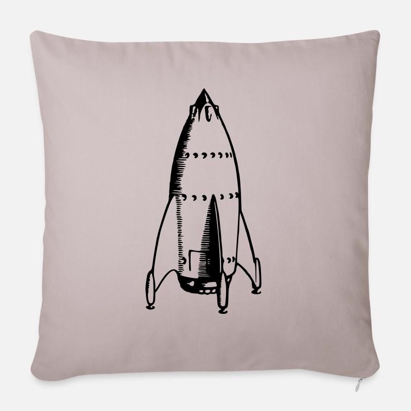vaisseau spatial - Coussin et housse de 45 x 45 cm - taupe clair