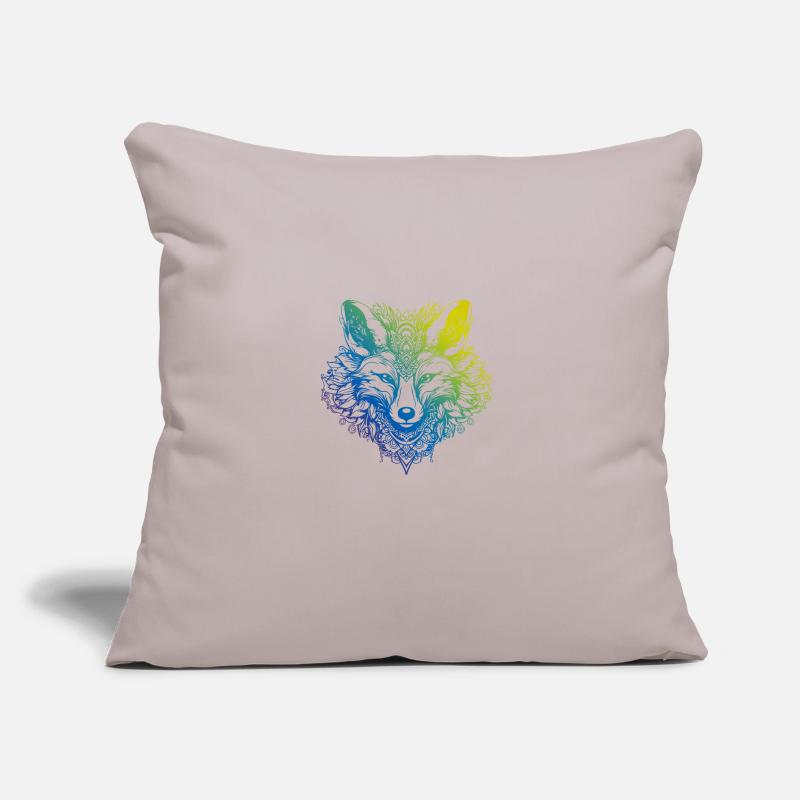 Fuchs Mandala Boho Sofakissen mit Füllung 45 x 45 cm