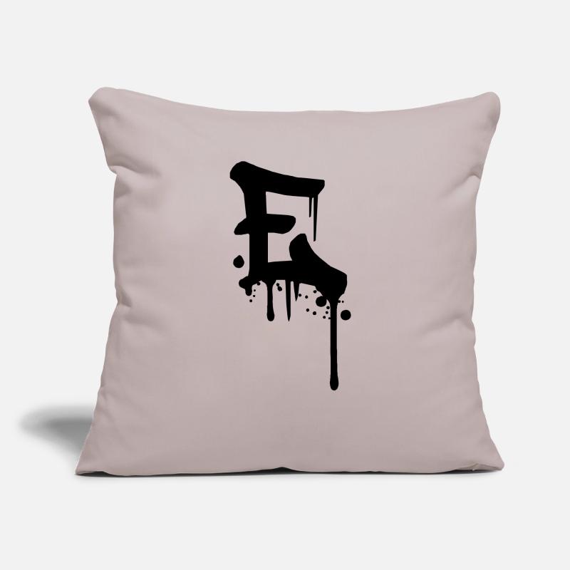 Graffiti E tombe jet de sang Farbklex Coussin et housse de 45 x 45 cm