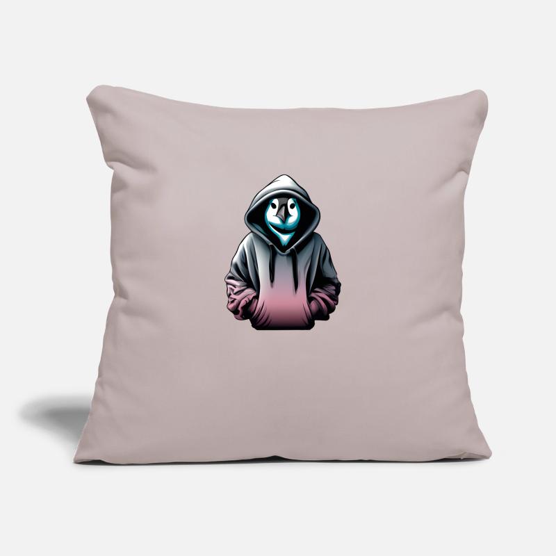 Hacker Pinguin mit Pullover Sofakissen mit Füllung 45 x 45 cm