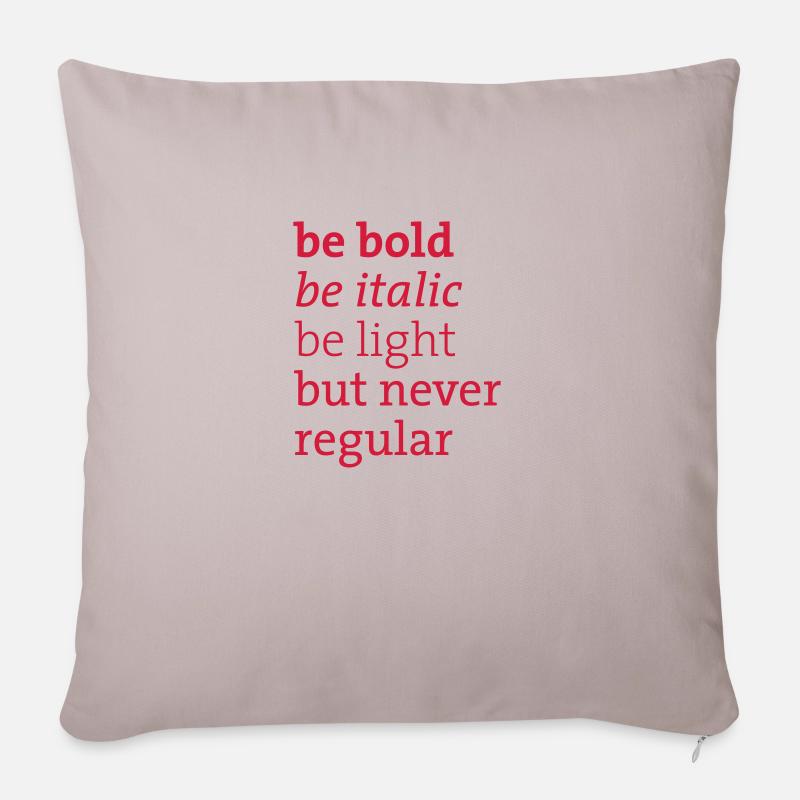 be never regular - Sofakissen mit Füllung 45 x 45 cm - helles Taupe