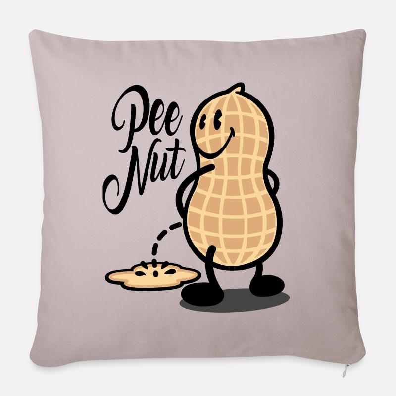 Pee-Nut - Coussin et housse de 45 x 45 cm - taupe clair