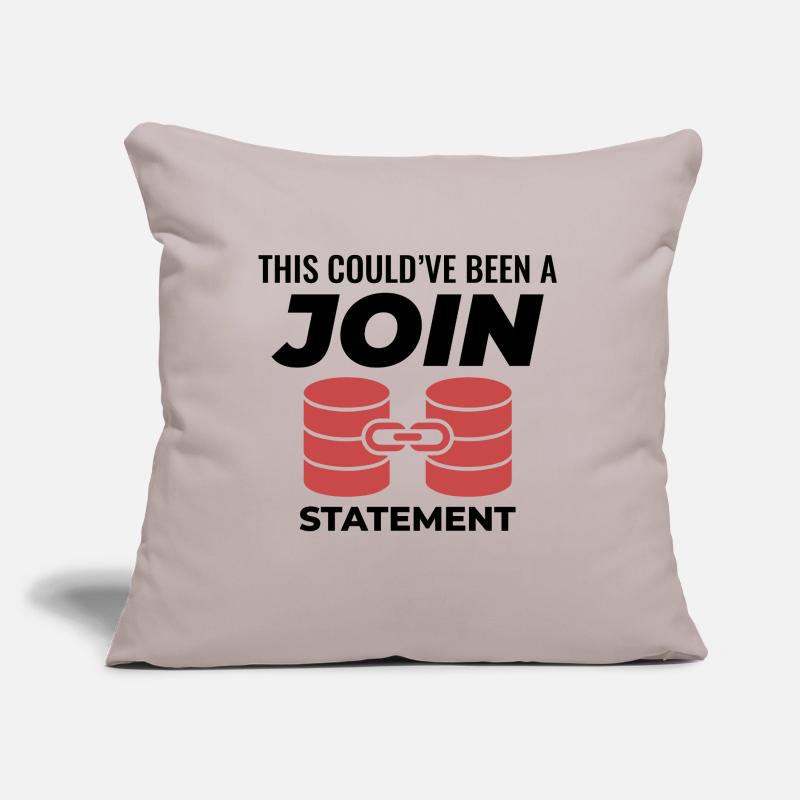 SQL Join Database Statement Programming Data Sofa pillow with filling 45cm x 45cm