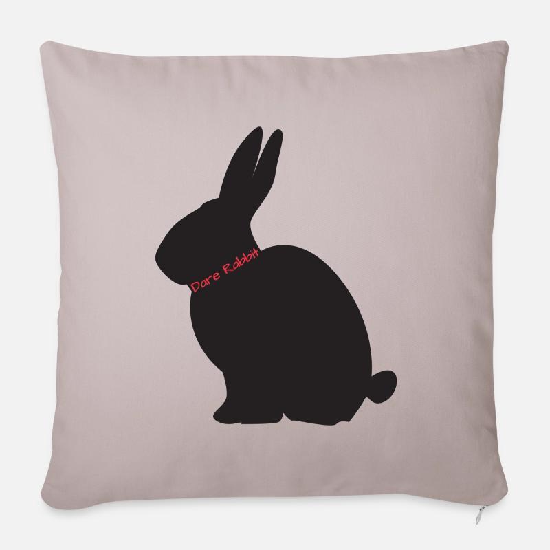 DareRabbit - Sofakissen mit Füllung 45 x 45 cm - helles Taupe