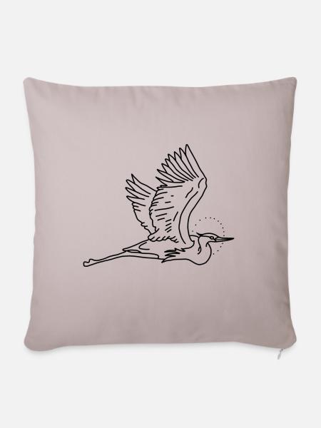 Storch - Sofakissen mit Füllung 45 x 45 cm - helles Taupe