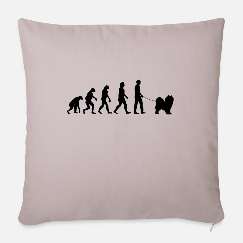 Samojede Evolution Chien de traîneau Samojede - Coussin et housse de 45 x 45 cm - taupe clair