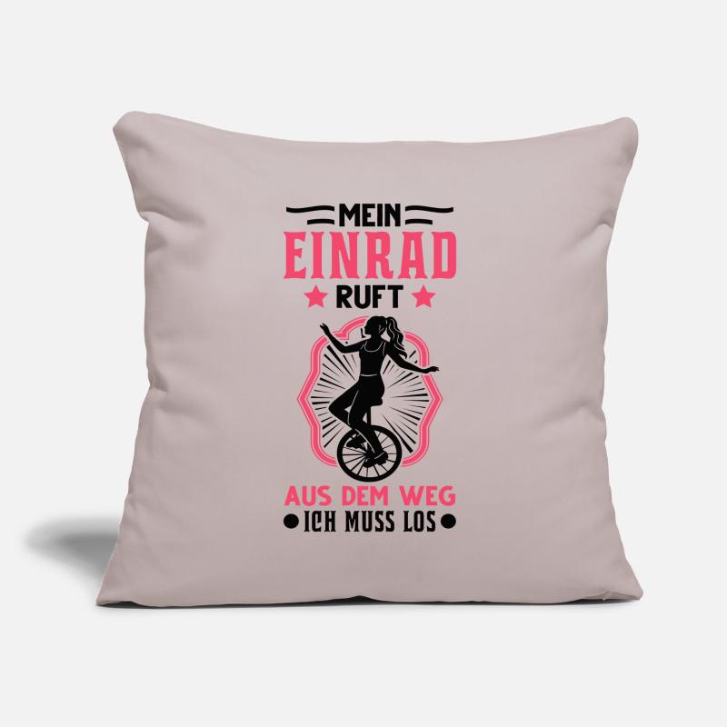 Mein Einrad ruft Einradfahrerin Einradfahrer Sofakissen mit Füllung 45 x 45 cm