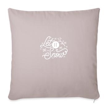 Qu’il neige - Coussin et housse de 45 x 45 cm - taupe clair - Devant