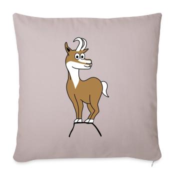 Berggams, chamois sur la montagne - Coussin et housse de 45 x 45 cm - taupe clair - Devant