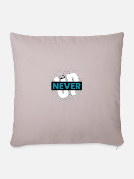 Never! - Sofakissen mit Füllung 45 x 45 cm - helles Taupe