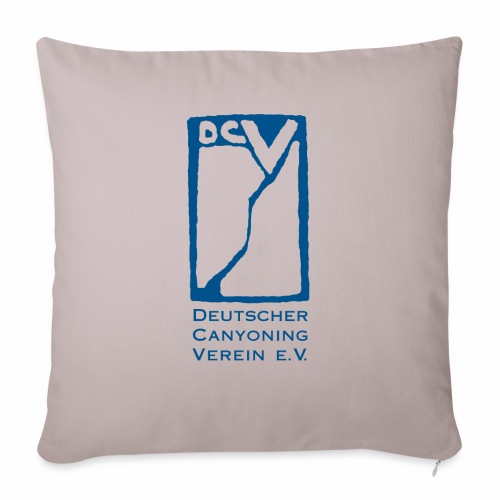 DCV T-Shirt Gründungslogo Blau und Schrift - Sofakissen mit Füllung 45 x 45 cm