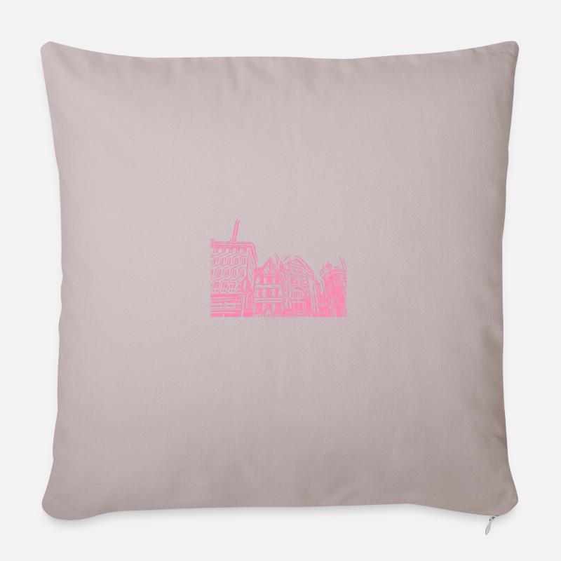 Bourg - Coussin et housse de 45 x 45 cm - taupe clair