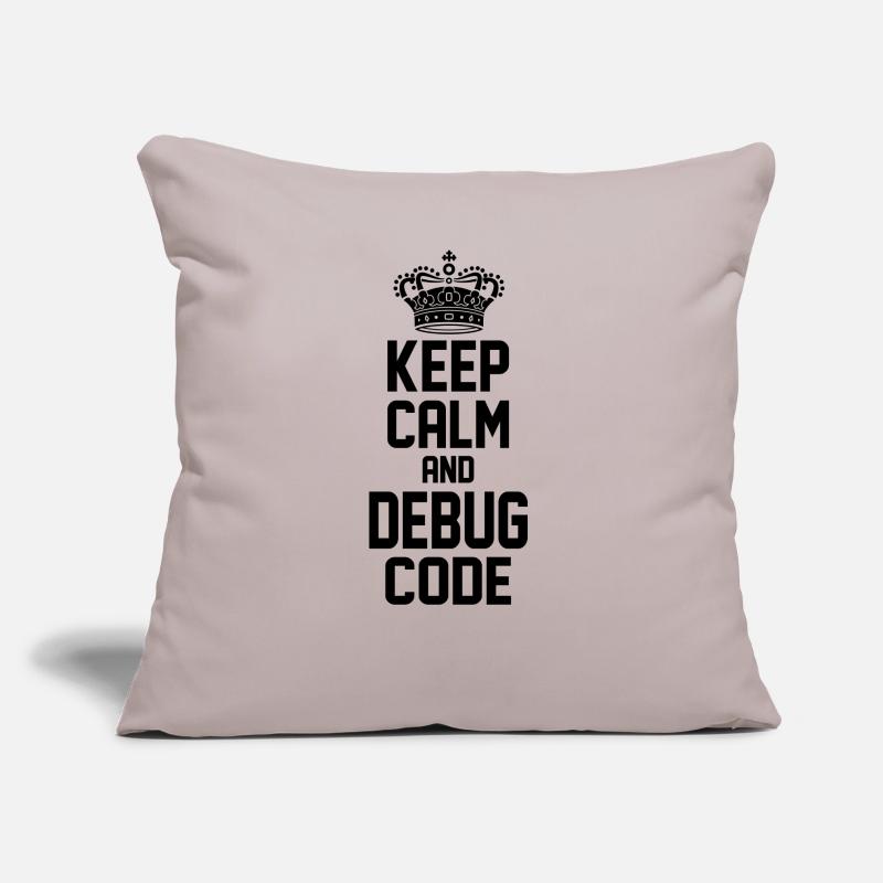 Keep Calm And Debug Code Programmer Nerd Software Sofakissen mit Füllung 45 x 45 cm