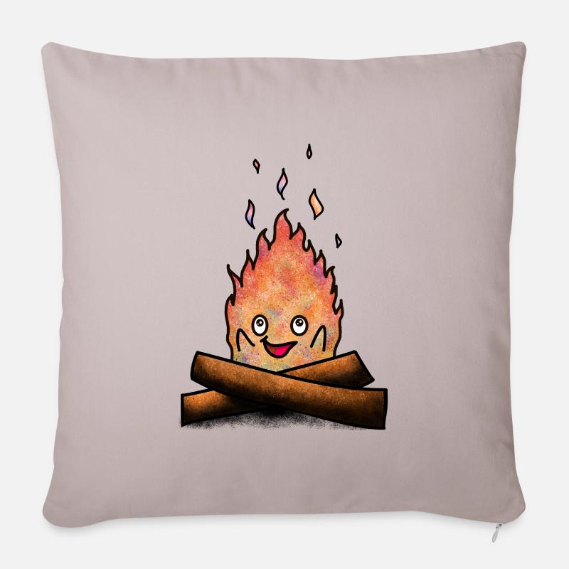 Die einzig wahre Flamme - Sofakissen mit Füllung 45 x 45 cm - helles Taupe